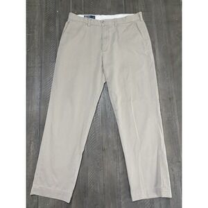 Polo Ralph Lauren Pant Men's 35x32 Beige Preston Flat Front Straight Chino